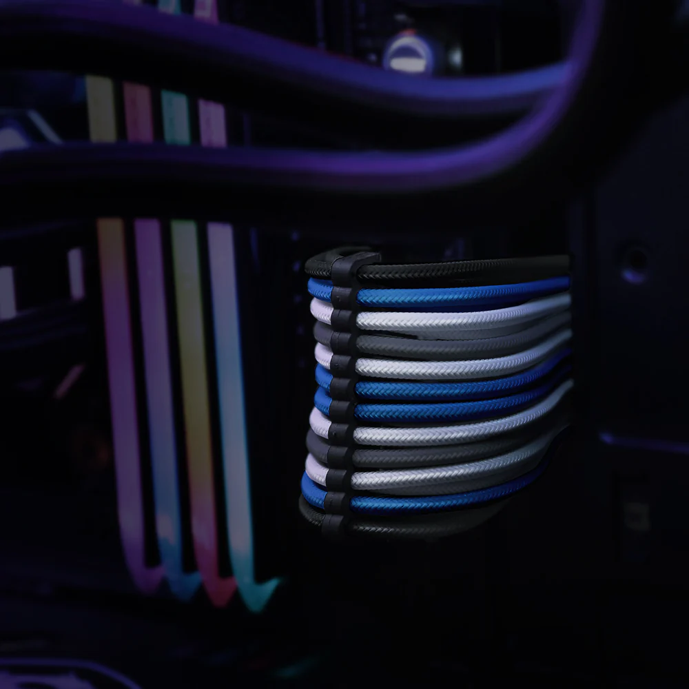 Sleeved Extension Cable Kit Blue/Grey - Image 4